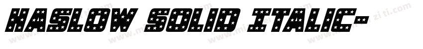 haslow Solid Italic字体转换
